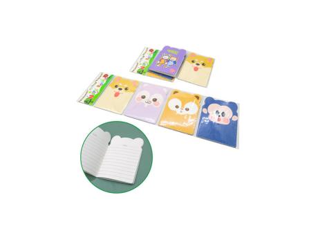 ANOTADOR ANIMAL 4P (8.5X12CM) 16 HOJAS