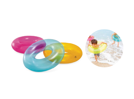 SALVA VIDAS INFLABLE COLORES INTEX CLARO 76CM
