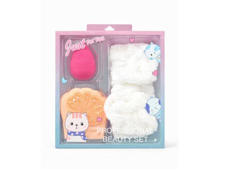 KIT 3 PCS VINCHA Y ESPONJA SH076