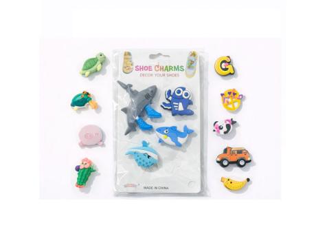 PINS P/ CROCS SET 4 PCS C/ 8 DISEÑOS CR13