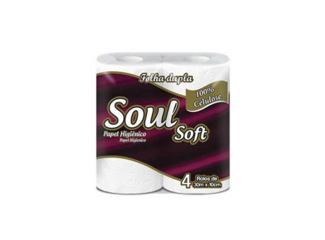 SOUL SOFT PAPEL HIG. DOBLE HOJA 16X4 ROLLOS X 3OMTS