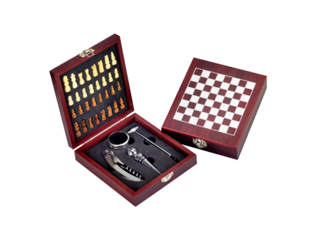 JUEGO DE AJEDREZ Y VINO E-3208-A