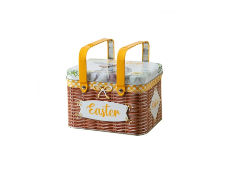 CAJA DE LATA EASTER (15.5X10.5X13CM) AMARILLO