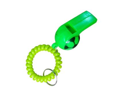 LLAVERO SILBATO PLASTICO CON PULSERA (5X3X3CM)