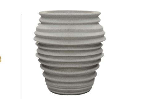 PLANTERA WAVE REDONDO 82 CEMENTO