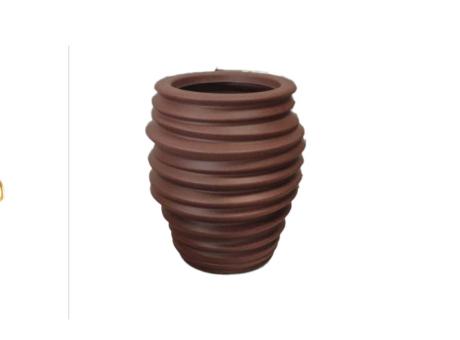 PLANTERA WAVE REDONDO 50 MARRON