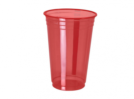 Imagen de VASO PLAT. COPOBRAS 300 ML C/25 BALADA ROJO