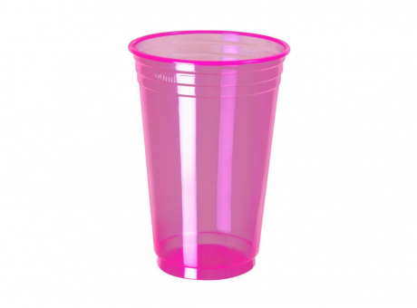 Imagen de VASO PLAT. COPOBRAS 300 ML C/25 BALADA ROSA