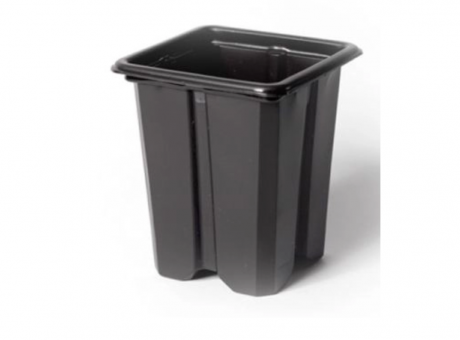 POTE CUADRADO 06,5 CM NEGRO