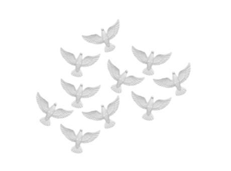 APLIQUE RESINA PALOMA 10P (5X3CM) BLANCO