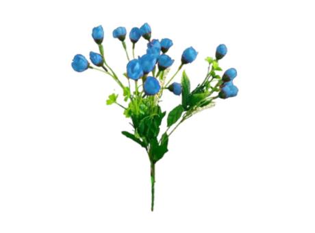 FLOR ARTIFICIAL ROSA (30CM) AZUL