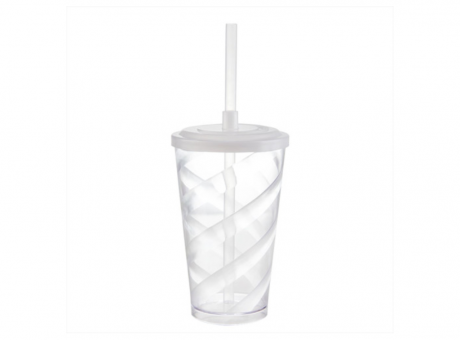 Imagen miniatura de VASO ACRILICO C/ PAJITA R. 2824 TRANS BEZAVEL