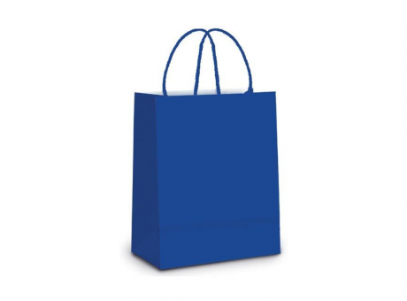 Imagen de BOLSA PAPEL MD LISO AZUL ROYAL 26X19,5X9,5