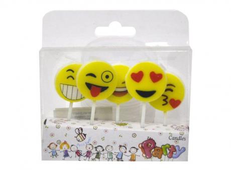 Imagen de VELA PALITO 5P EMOJI (6CM) HH