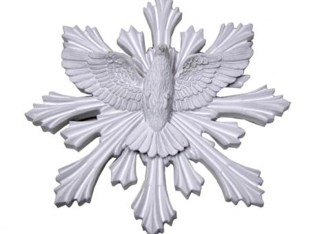 APLIQUE RESINA PALOMA (13CM) BLANCO