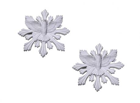 APLIQUE RESINA PALOMA 4P (4.5CM) BLANCO
