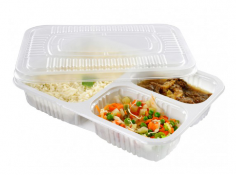 Imagen miniatura de NP 323 BR/CR - Pote Freezer Micro-ondas 3 Div - 1.150ml 100 UN/CJ SW