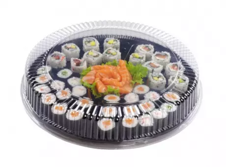 Imagen miniatura de NP 060 PT/CR - Sushi Redonda GRANDE BAJA 5 Divisórias