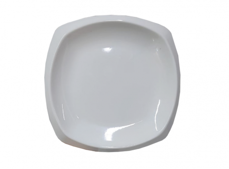Imagen miniatura de PLATO MELAMINA 8" CUAD BLA 4338 Y309 XX