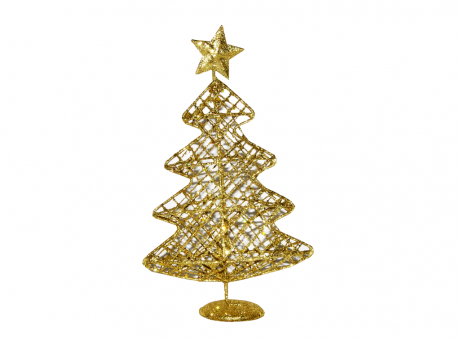 Imagen de ADORNO DE NAVIDAD ARBOL NAVIDEÑO DORADO H22CM