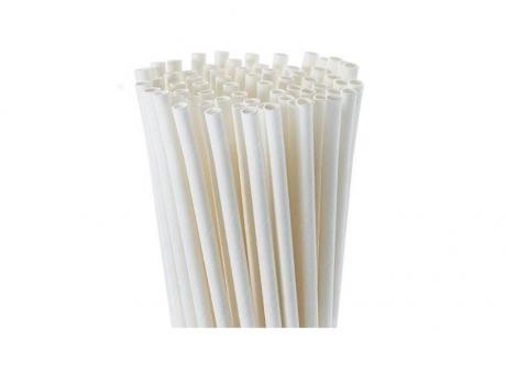 Imagen de PAJITA PAPEL BIODEGRADABLE 50P (20CM) BLANCO