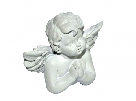 RESINA ANGEL NIÑO (10X8CM) BLANCO