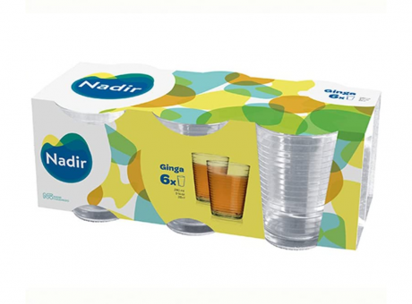 VASO GINGA MULTIUSO 265 ML 6PZS 2019 9 CJX8JGO.