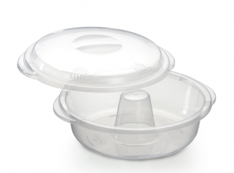 FORMA DE BUDÍN DE MICROONDAS C/ TAPA R.45 NITRON