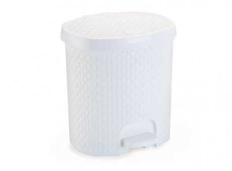 Imagen de PAPELERA 6 L. RATTAN BLANCO R.052/B NITRON