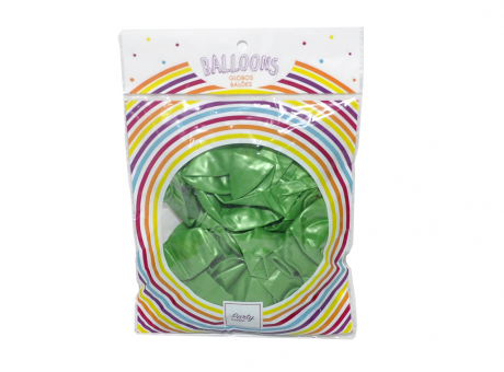 GLOBOS LATEX METALIZADO 25P VERDE