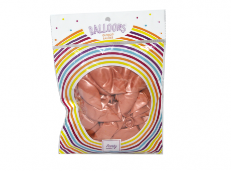 GLOBOS LATEX PERLADO 25P ROSA DORADO