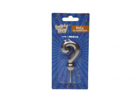 Imagen de VELA METALIZADA CHICA SIGNO "?" ORO ROSA 12 X 5 SW