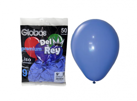 GLOBO DEL REY PREMIUM AZUL OSCURO NRO 9 X 50