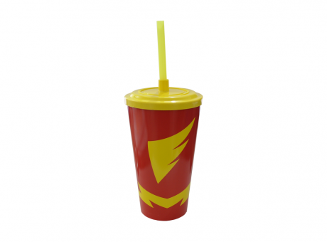 Imagen de VASO PLAST. CON PAJITA R.2743 FLASH BEZAVE/2743