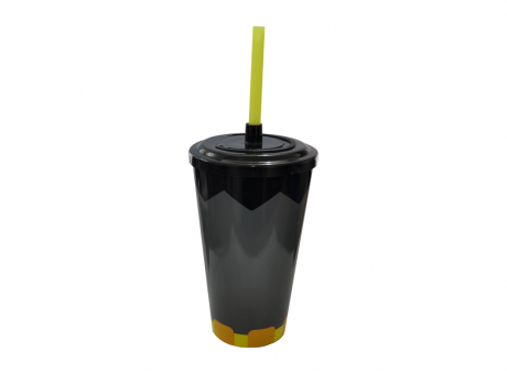 Imagen miniatura de VASO PLAST. CON PAJITA R.2683 BATMAN BEZAV/2683