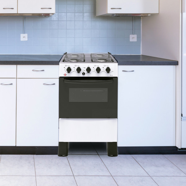 Imagen de COCINA A GAS TOKYO BRAVO BLANCO 4H MESA INOX C/ENCENDIDO TAPA DE VIDRIO HORNO LI