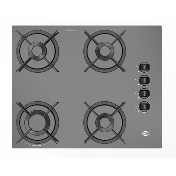 ANAFE TOKYO A GAS COOK4HF 4 H MESA VITRO HORN. HIERRO FUNDIDO