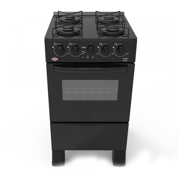 Imagen de COCINA A GAS TOKYO DALLAS GLASS NEGRA 4H C/ENCENDIDO HORNO LIMPIA FACIL