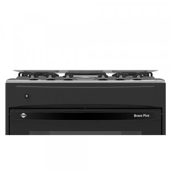 Imagen miniatura de COCINA A GAS TOKYO BRAVO PLUS 5H  C/ENC. NEGRA MESA INOX COMANDO SUPERIOR
