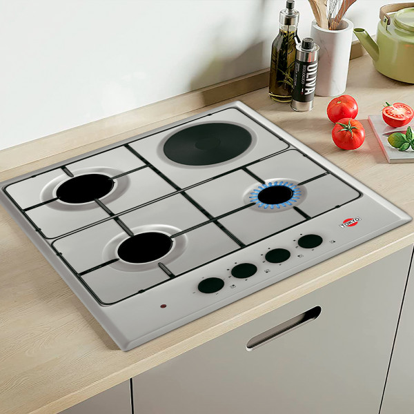 Imagen de ANAFE COMBINADO TOKYO ANKA INOXIDABLE 3 HORNALLAS A GAS Y 1ELECTRICO