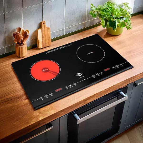 Imagen miniatura de PLACA DUAL VITRO TOKYO  TOKDUALI 2ZONAS 1 INDUCC 1 INFRARROJO