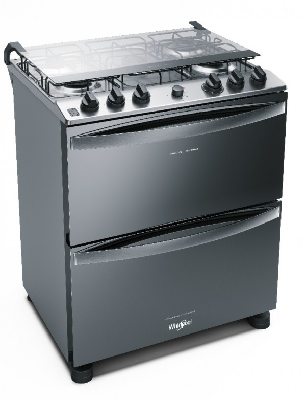 Imagen de COCINA WHIRLPOOL WFD5NARRUW 5H INOX DOBLE HORNO