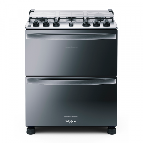 COCINA WHIRLPOOL WFD5NCR 5H INOX DOBLE HORNO