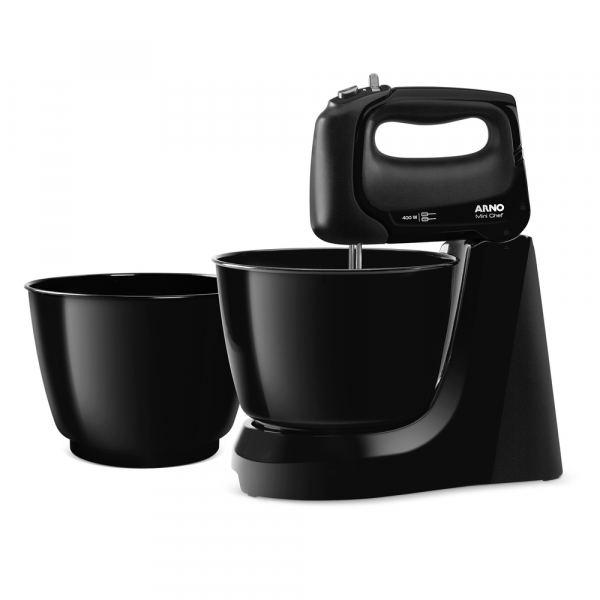 Imagen de ** NO FACT  **BATIDORA MINI CHEF ARNO H11 4V 2 BOWLS NEGRO 220V