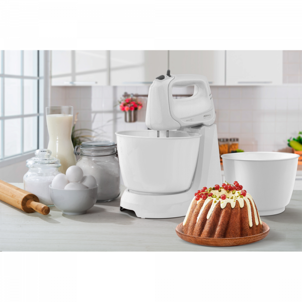 Imagen de BATIDORA MINI CHEF ARNO H10 4V 2 BOWLS BLANCO 220V