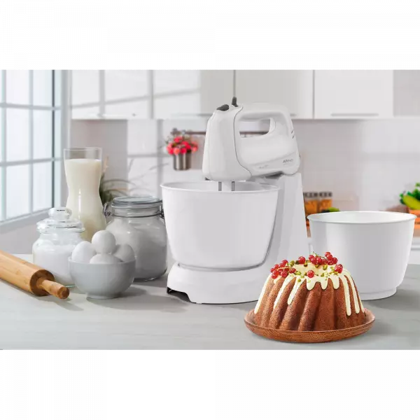 Imagen miniatura de BATIDORA MINI CHEF ARNO H10 4V 2 BOWLS BLANCO 220V