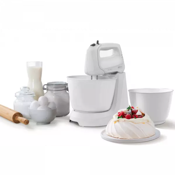 Imagen miniatura de BATIDORA MINI CHEF ARNO H10 4V 2 BOWLS BLANCO 220V
