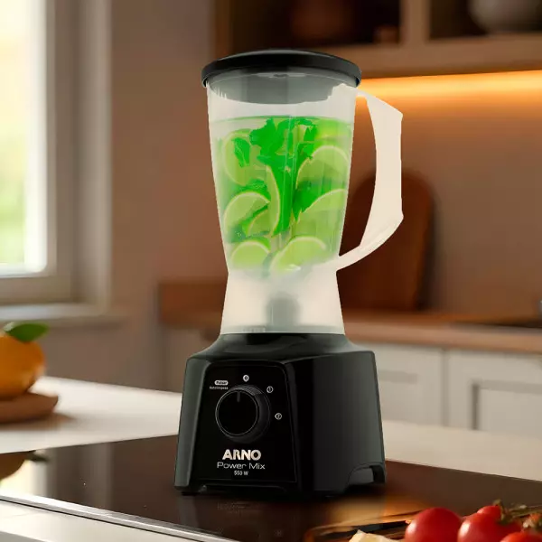 Imagen miniatura de LICUADORA ARNO LQ10 POWERMIX NEGRA 2VELOC 550W 220V