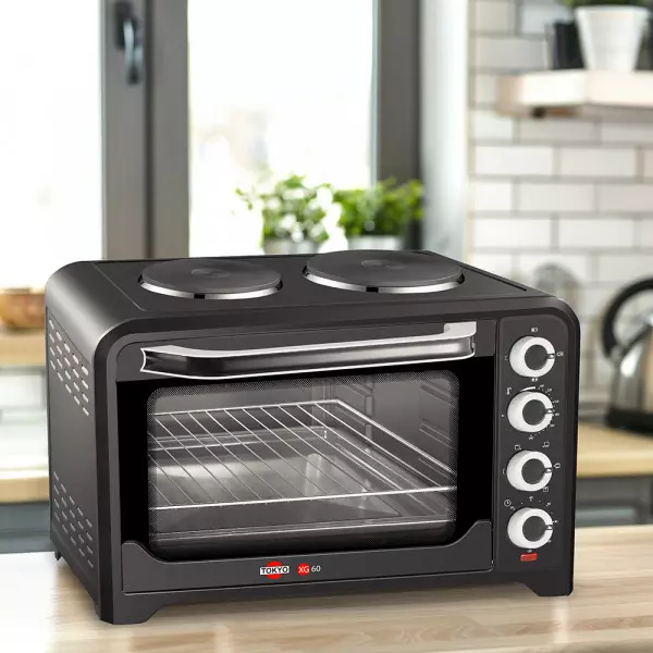 Imagen miniatura de HORNO TOKYO XG 60L 2 PLACAS ELECTRICAS 2200W CONVECTOR