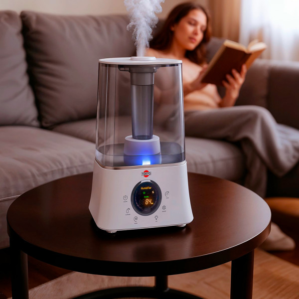 Imagen de HUMIDIFICADOR DIGITAL TOKYO 3EN1 IONIZA, PURIFICA Y AROMATIZA 4.5LTS INDICADOR L